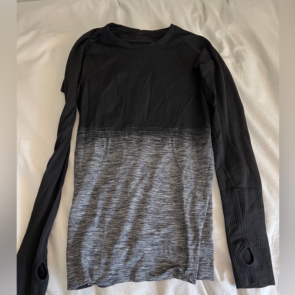 Swiftly tech longsleeve black to grey